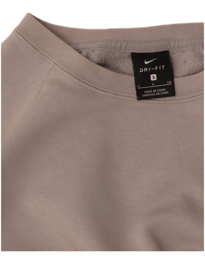 Felpa corta oversize da donna Nike UK 10 piccola grigia