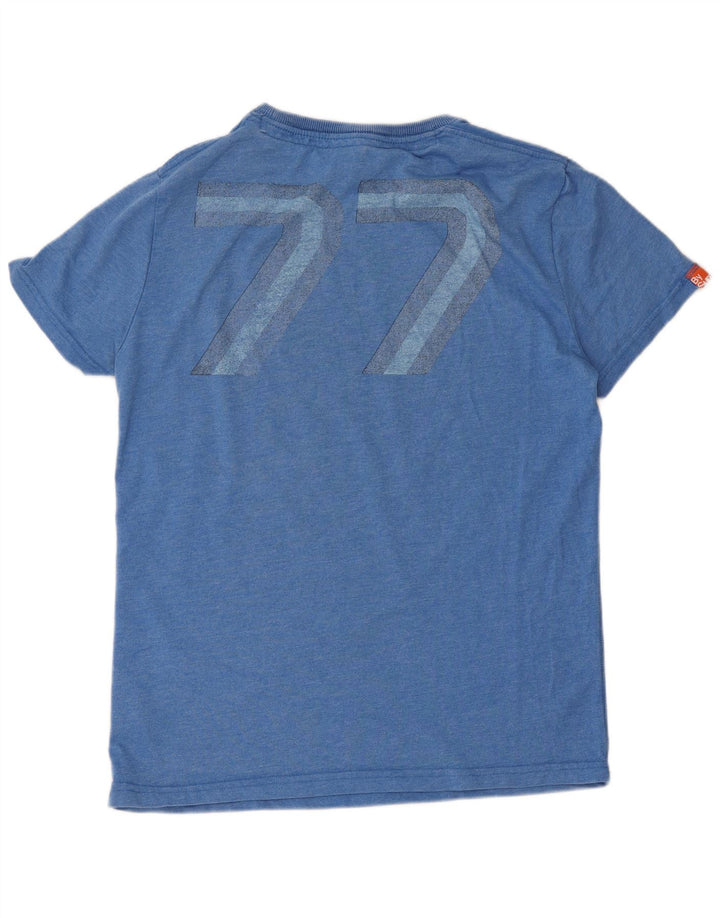 T-shirt grafica da uomo Superdry Top in poliestere blu medio