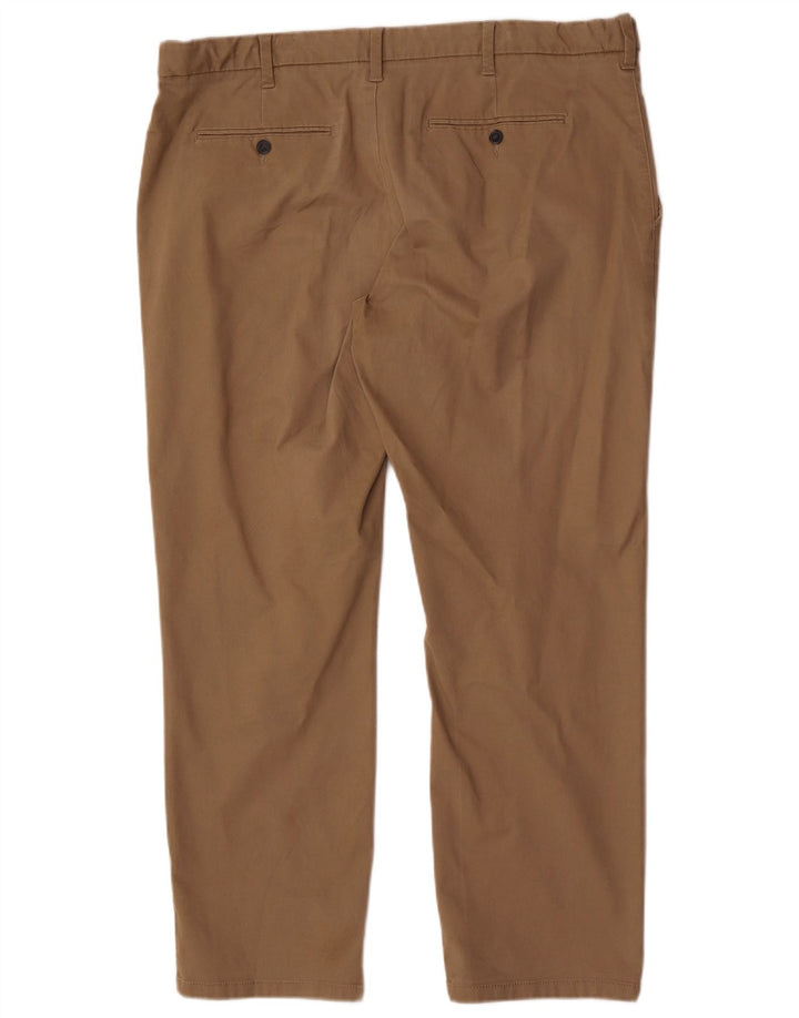 Pantaloni chino dritti vestibilità regolare da uomo Marks & Spencer W40 L29 Beige