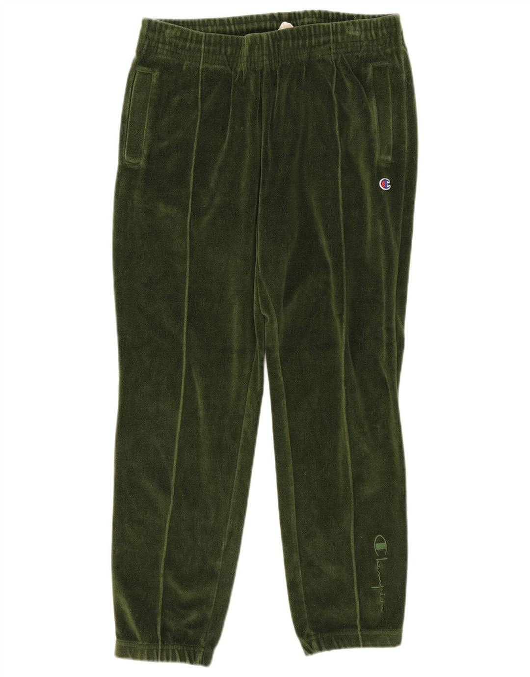 Pantaloni da tuta in velluto da donna Champion, pantaloni da jogging, cotone verde medio