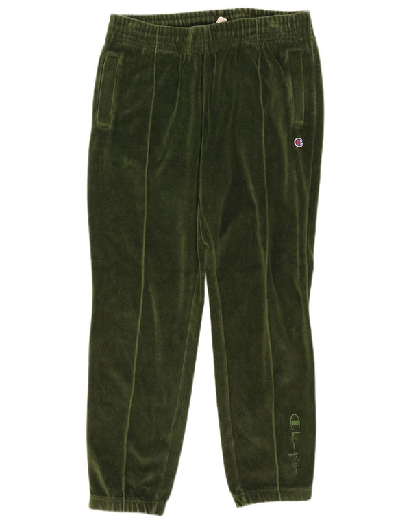 Pantaloni da tuta in velluto da donna Champion, pantaloni da jogging, cotone verde medio