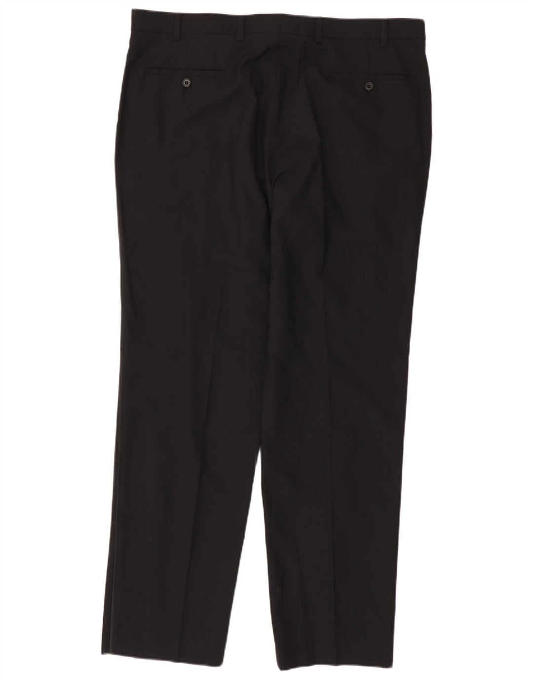 Pantaloni da abito dritti da uomo Marks & Spencer W40 L33 lana nera