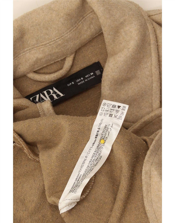 Giacca utilitaria oversize da donna Zara UK 10 piccola in poliestere beige