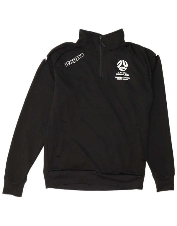 Giacca da uomo con grafica pullover Kappa, giacca media, colore nero, poliestere