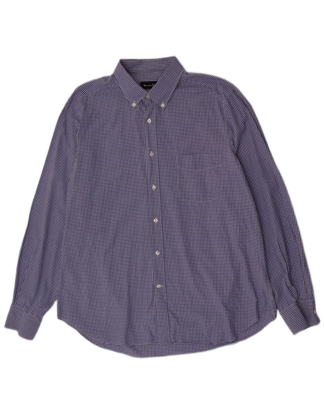 Camicia da uomo Massimo Dutti 2XL in cotone a quadretti blu