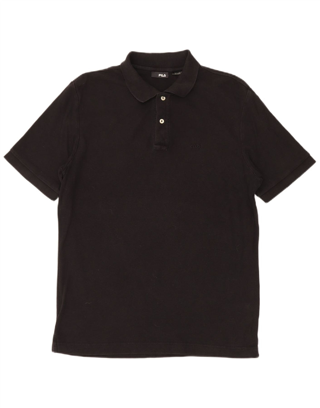 Polo da uomo FILA in cotone nero medio