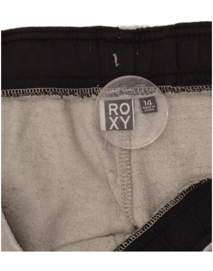 Pantaloni da tuta con grafica ROXY da donna UK 14 Large Grigi