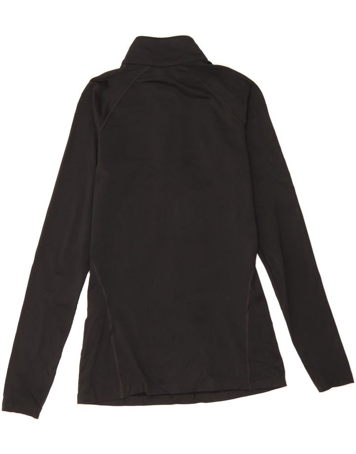 NIKE Womens Therma-Fit Zip Neck Pullover Tracksuit Top UK 12 Medium Black Vintage Nike and Second-Hand Nike from Messina Hembry 