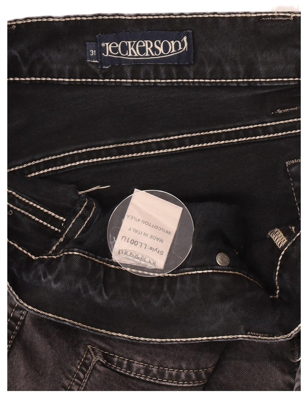 Jeans dritti da uomo Jeckerson W31 L30 cotone grigio