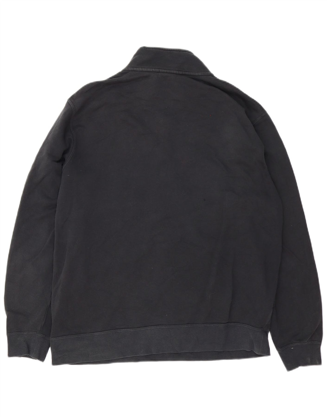 Felpa Nike da uomo con zip e collo, maglione grande, cotone nero