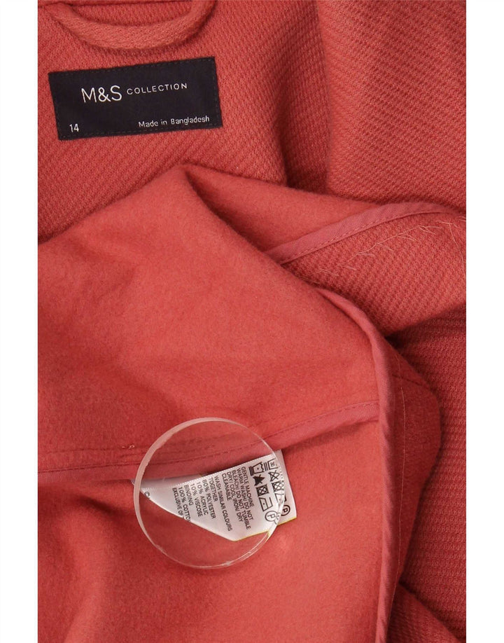 Cappotto da donna Marks & Spencer UK 14 Poliestere rosa medio