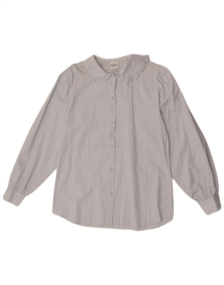 Camicia Donna Benetton IT 42 Blu Medio Cotone
