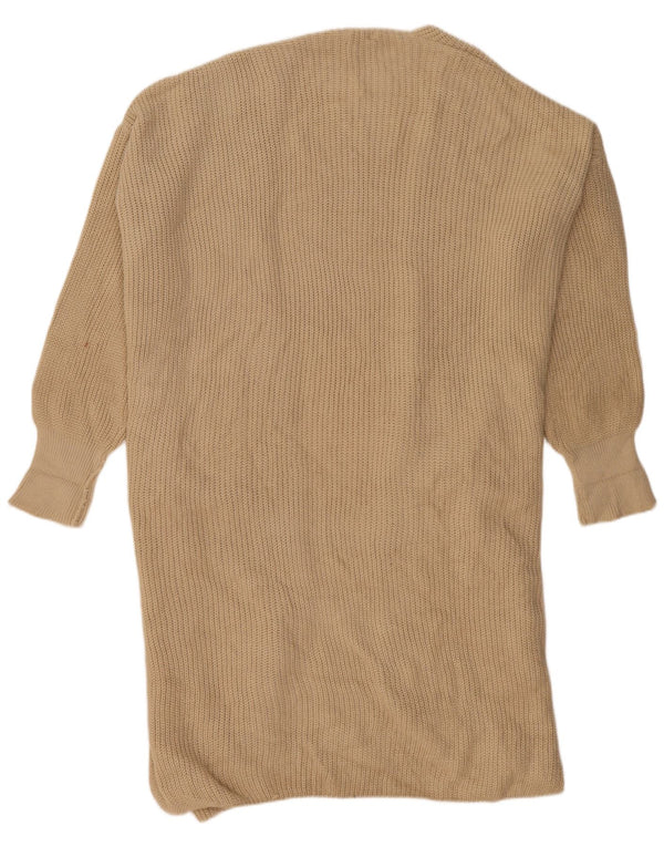 Maglione cardigan aperto oversize da donna con linea lunga oversize Topshop UK 14 Beige medio