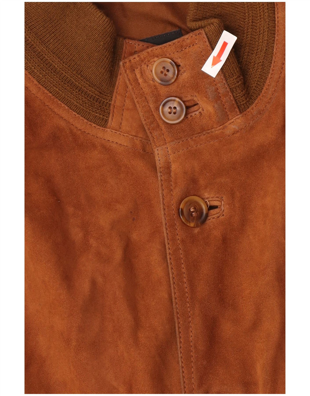 Giubbotto bomber vintage in pelle scamosciata da uomo IT 52 XL in pelle marrone retrò