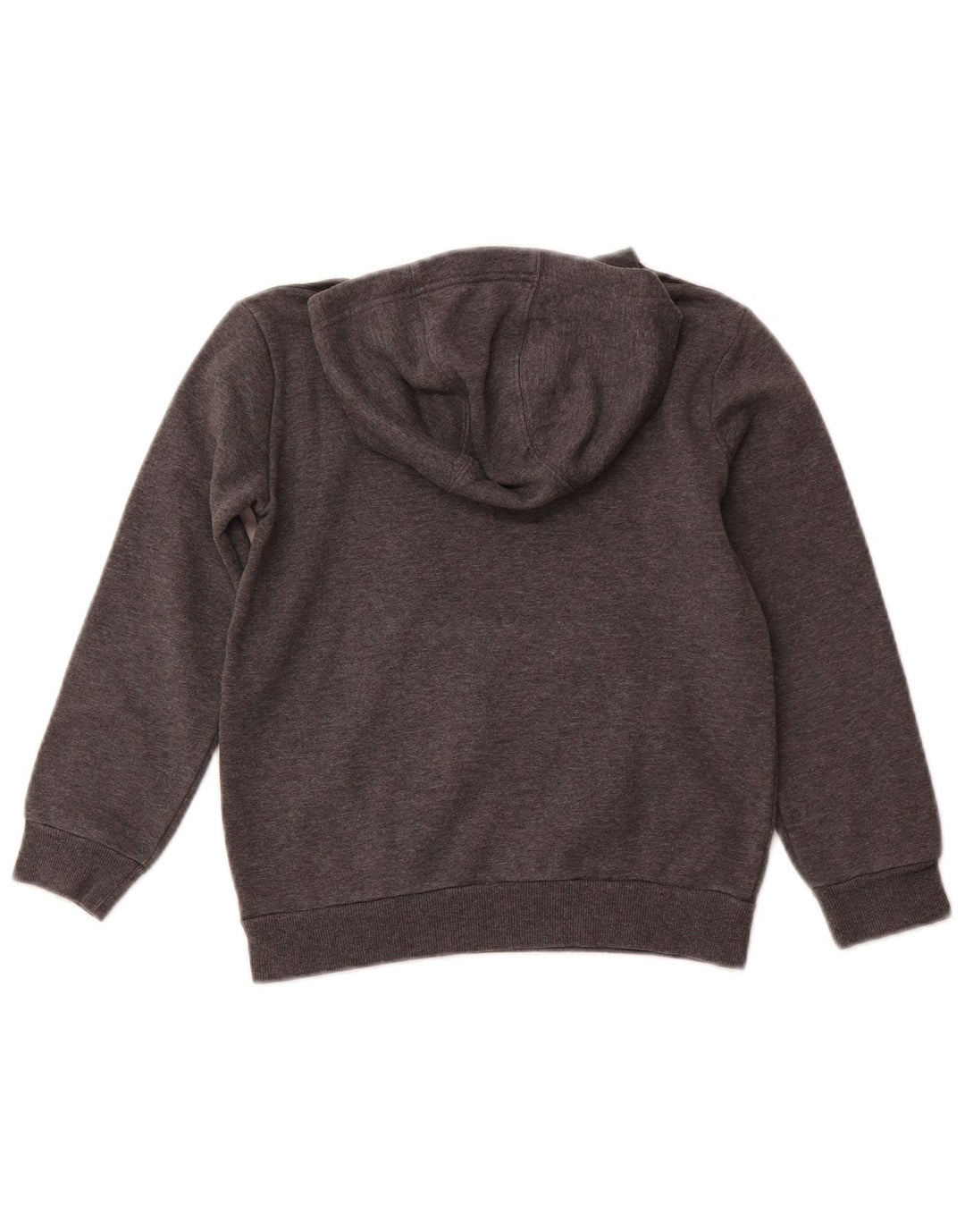 Maglione con cappuccio grafico ADIDAS per ragazzi 7-8 anni in cotone grigio