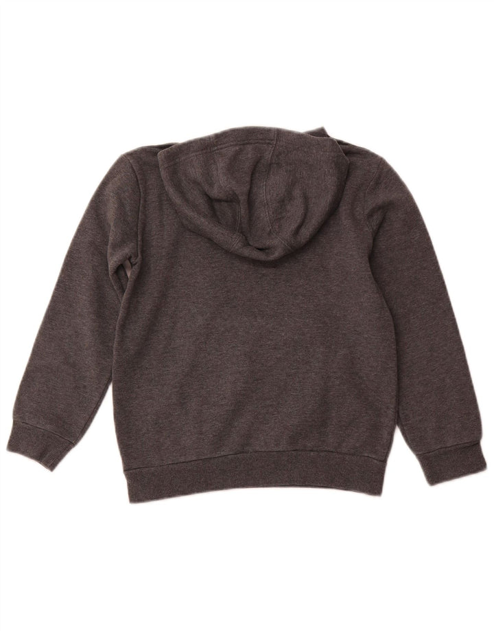 Maglione con cappuccio grafico ADIDAS per ragazzi 7-8 anni in cotone grigio