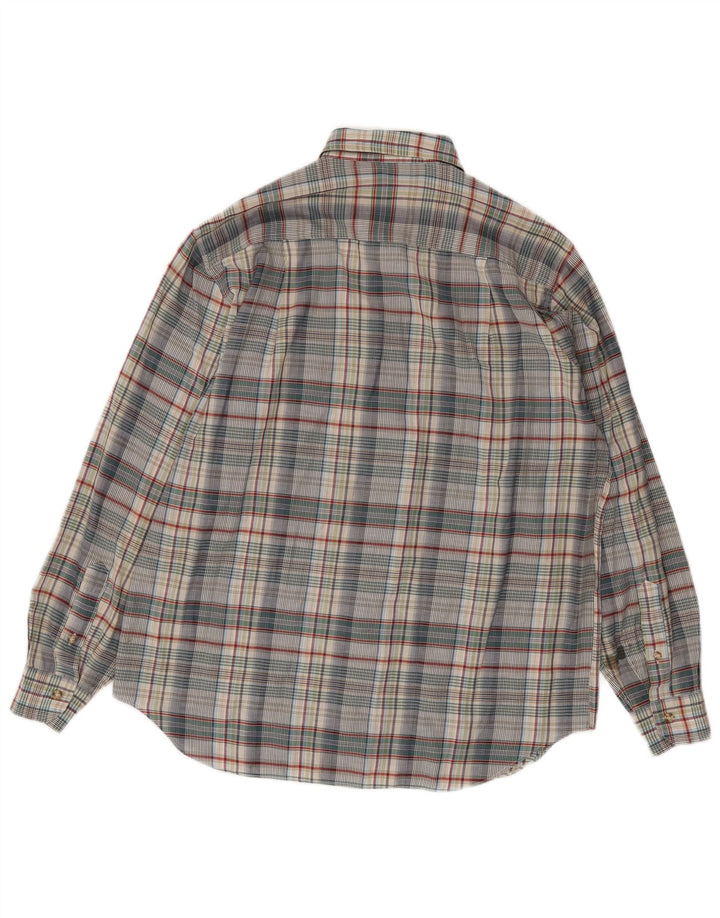 Camicia in flanella da uomo Henry Cottons taglia 41 16 grande quadretto multicolore