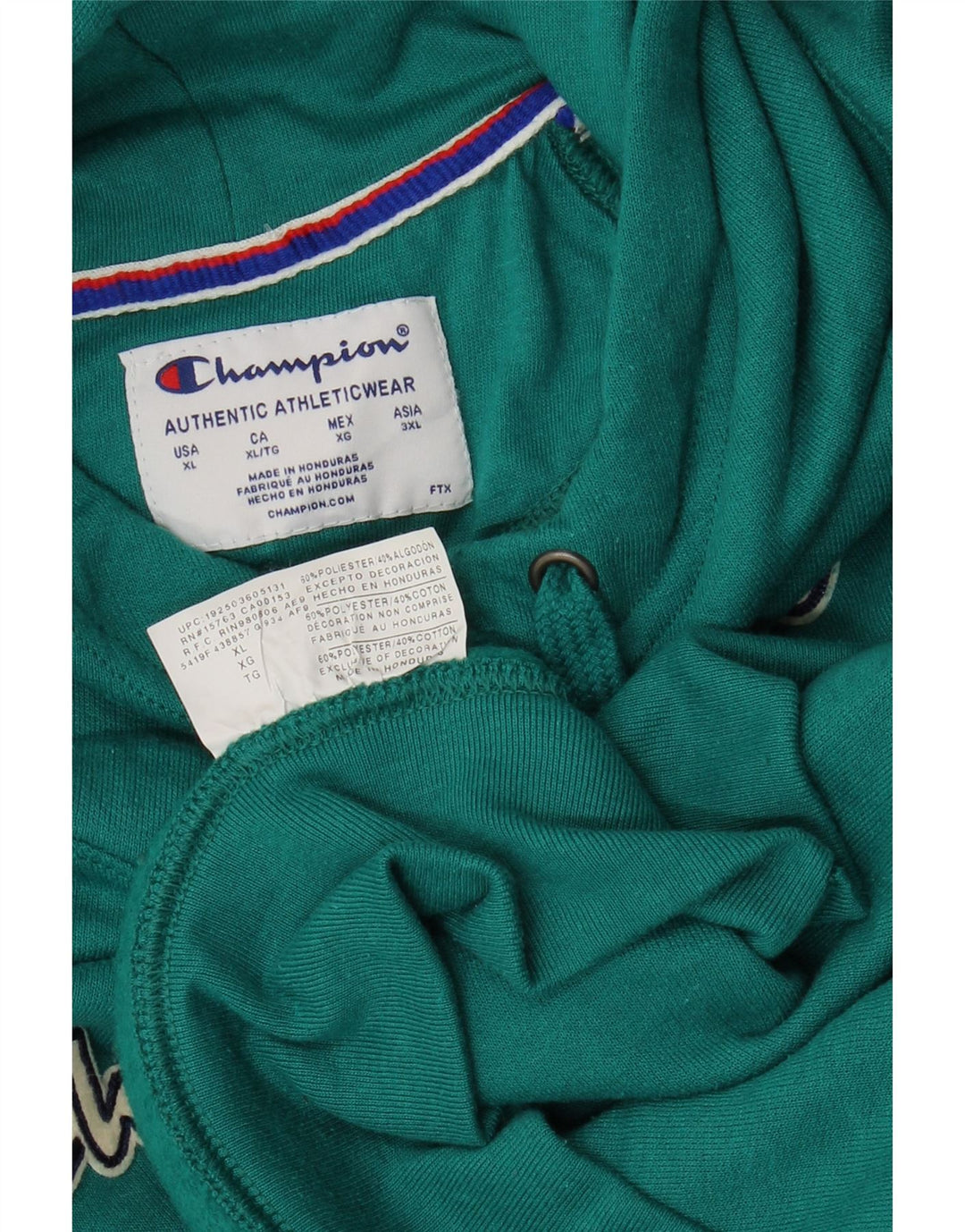 Maglione con cappuccio grafico oversize da donna CHAMPION UK 18 XL Cotone verde