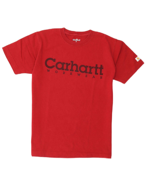 T-shirt grafica da uomo Carhartt Top piccola in cotone rosso