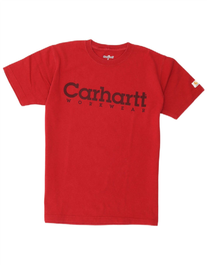 T-shirt grafica da uomo Carhartt Top piccola in cotone rosso