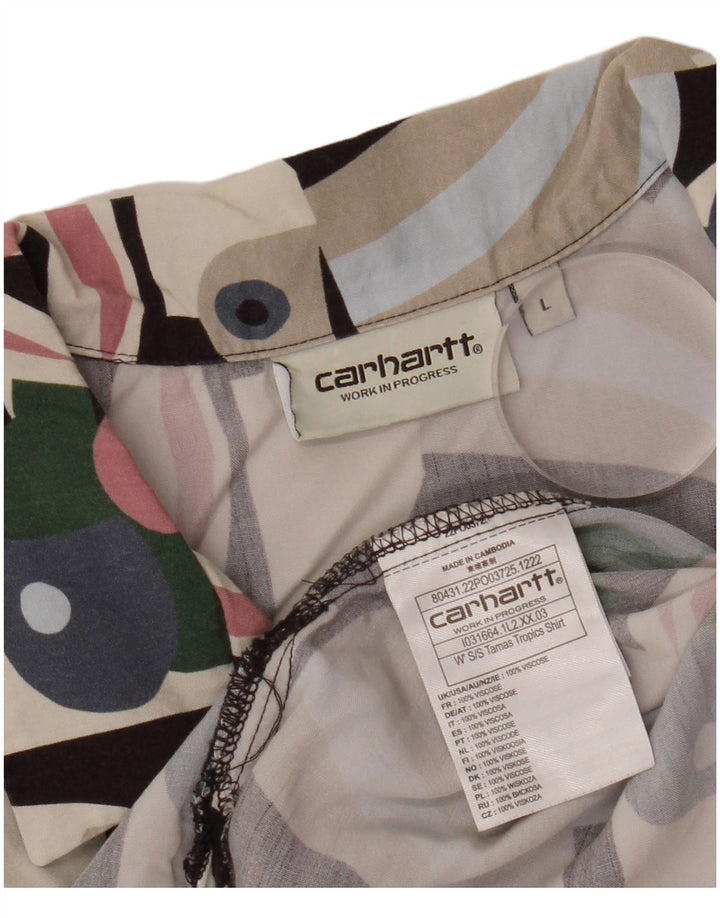Camicia a maniche corte grafica da uomo CARHARTT grande patchwork multicolore