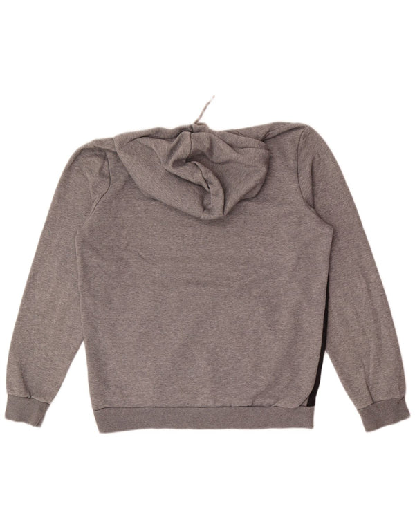Felpa con cappuccio da uomo Puma Small in cotone color block grigio