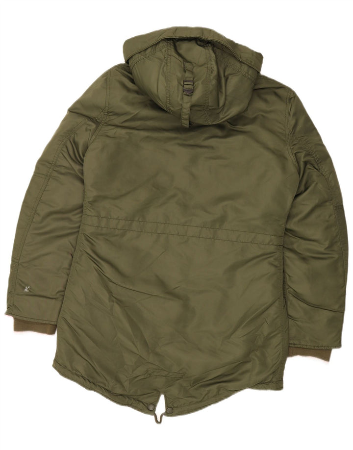 Giacca parka da donna con cappuccio SUPERDRY UK 14 nylon kaki medio
