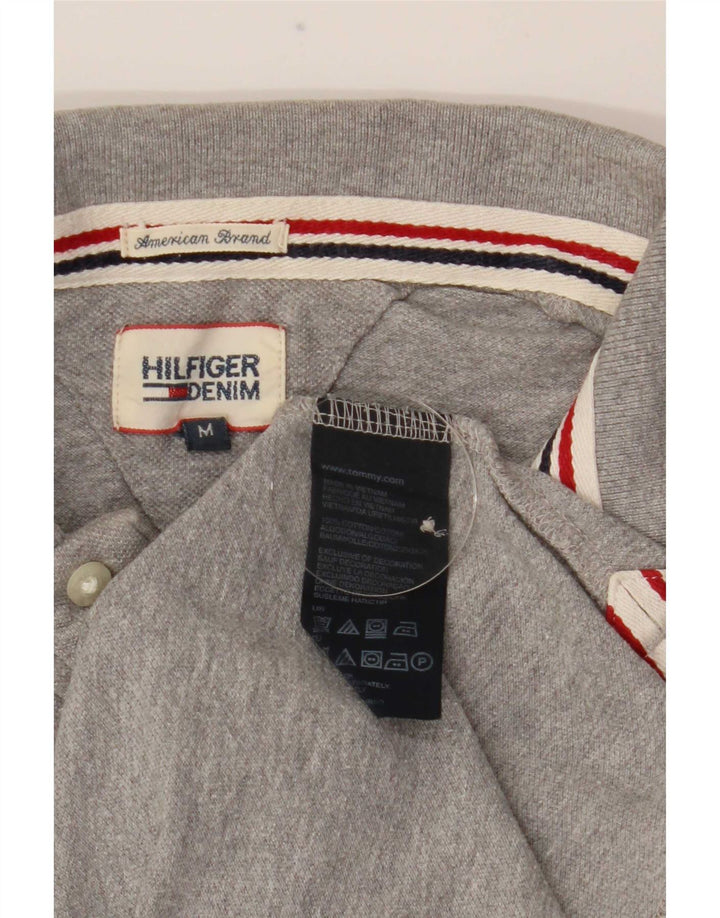 Polo da uomo Tommy Hilfiger in cotone grigio medio