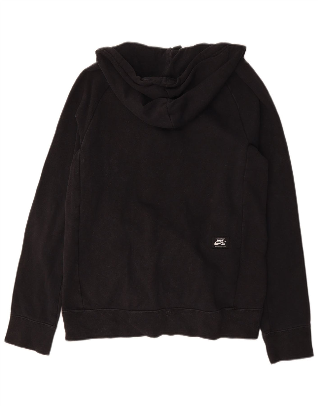 Maglia con cappuccio e zip Nike da uomo, piccola, in cotone nero