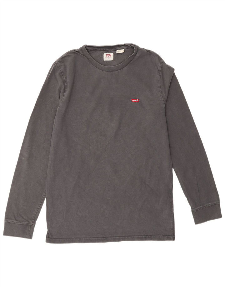 Maglietta LEVI'S da donna a maniche lunghe UK 6 XS in cotone grigio