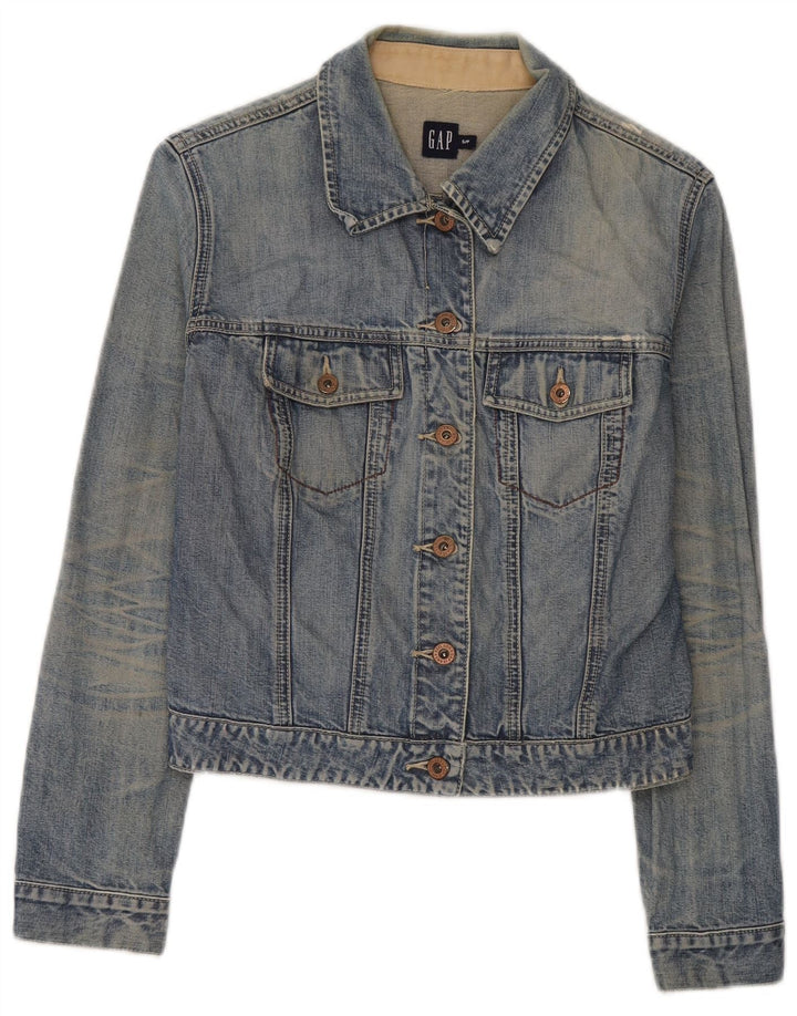Giacca in denim corta da donna Gap UK 10 piccola in cotone blu