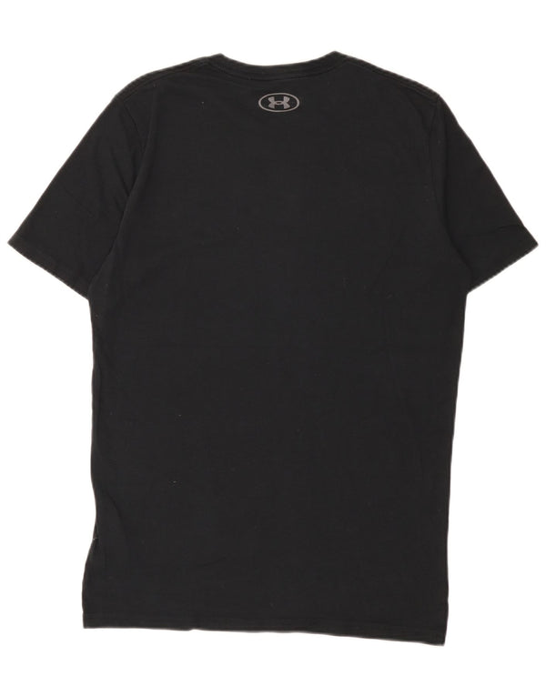 Maglietta grafica da uomo Under Armour Heat Gear Top piccola in cotone nero