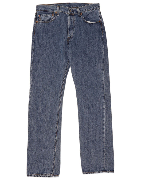 Levi's Mens 501 Straight Jeans W32 L32 Blue Cotton