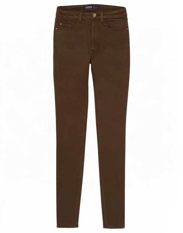 Zara Womens Skinny Jeans EU 34 2XS W24 L29 Khaki Cotton