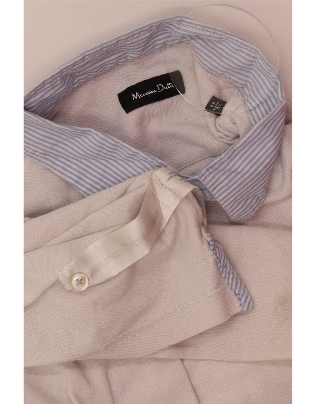 Polo da uomo Massimo Dutti 2XL cotone bianco