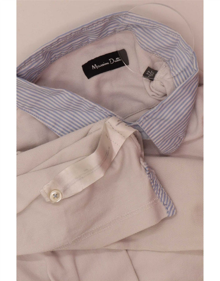 Polo da uomo Massimo Dutti 2XL cotone bianco