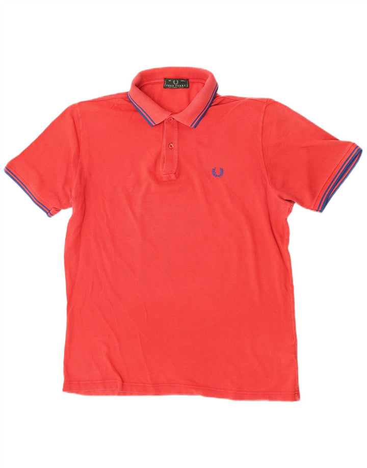 Polo da uomo Fred Perry in cotone rosso medio