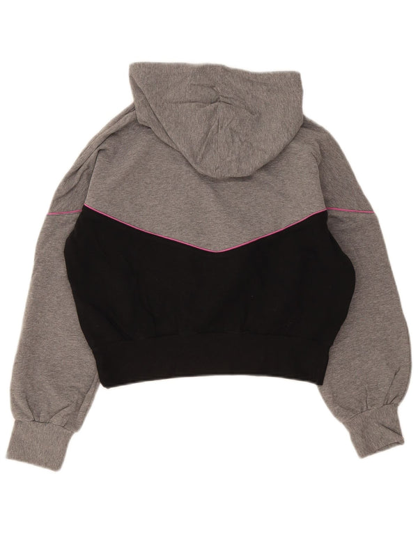 Felpa con cappuccio grafica per ragazze Benetton 11-12 anni 2XL Colorblock grigio