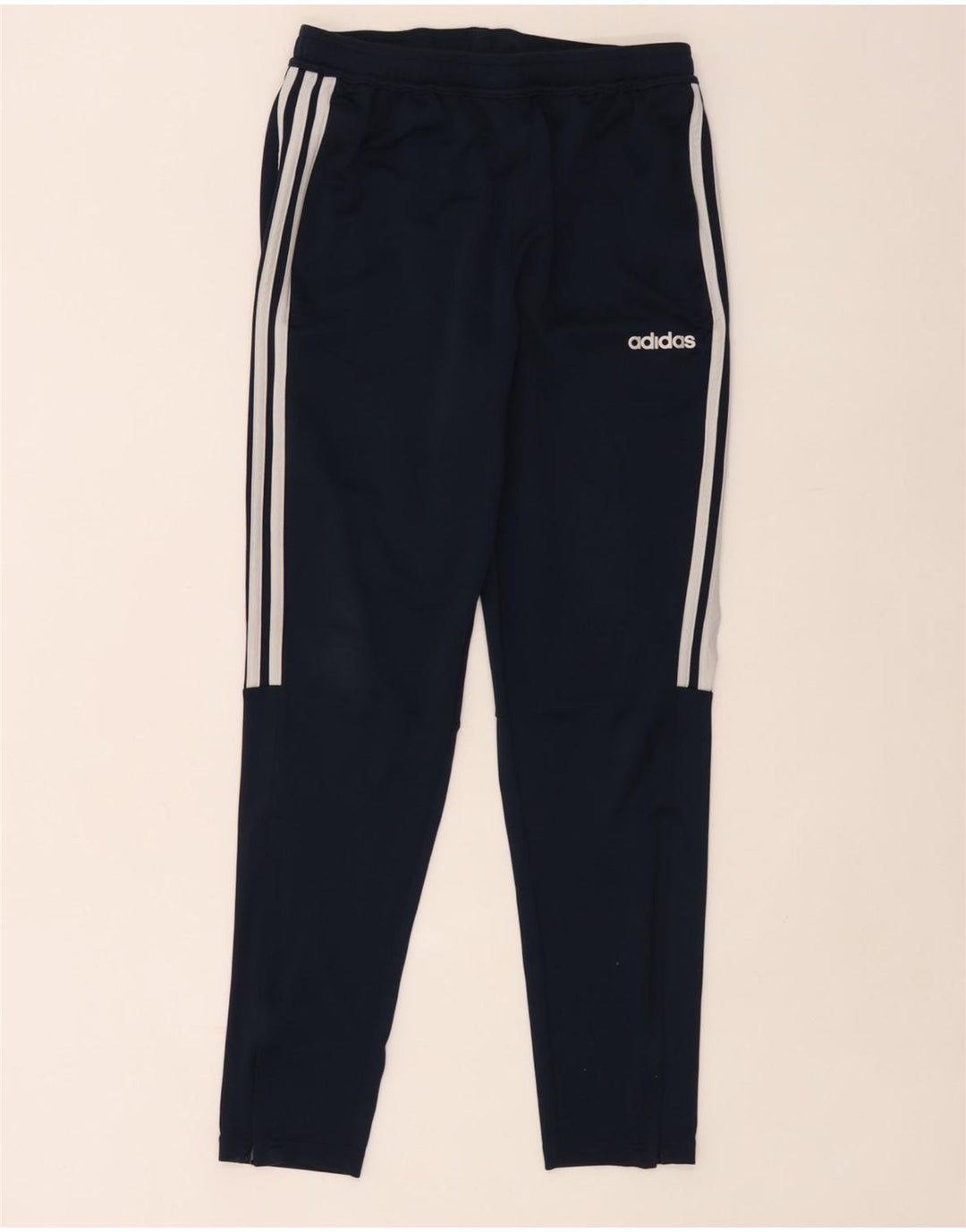 Pantaloni da tuta Adidas Climalite da uomo medi in poliestere blu navy