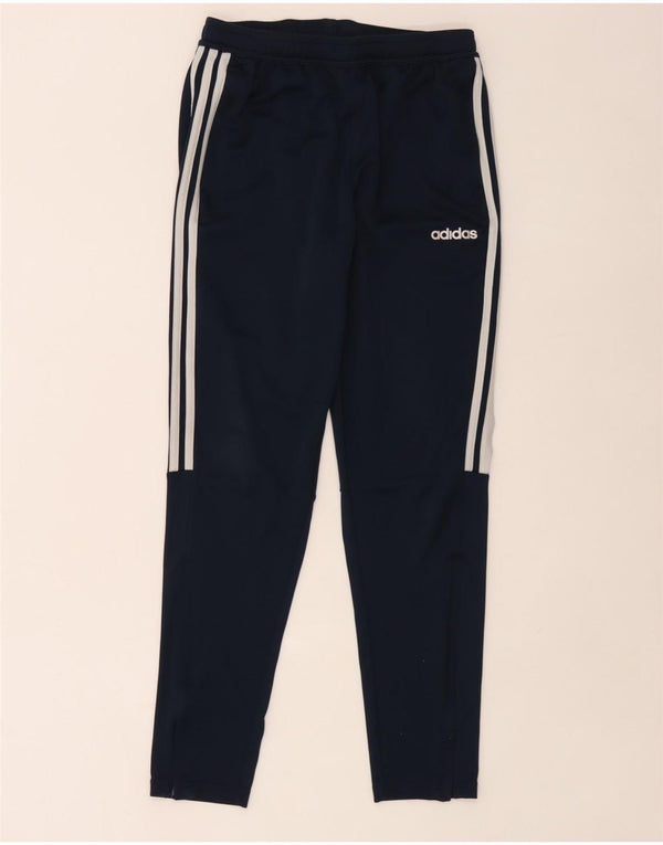 Pantaloni da tuta Adidas Climalite da uomo medi in poliestere blu navy