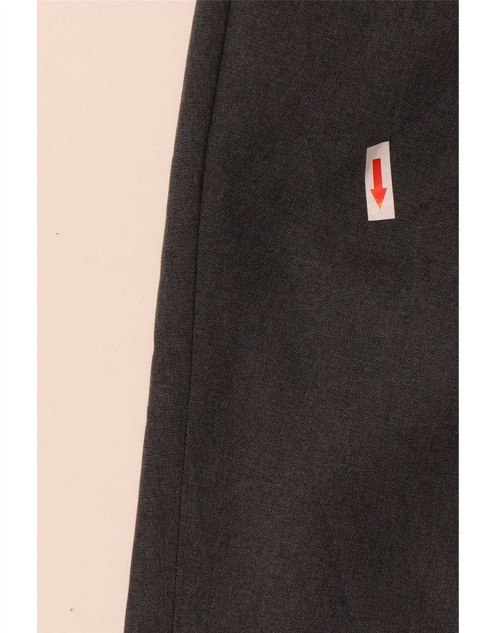 Pantaloni da completo da uomo con pegging Farah W38 L30 poliestere grigio