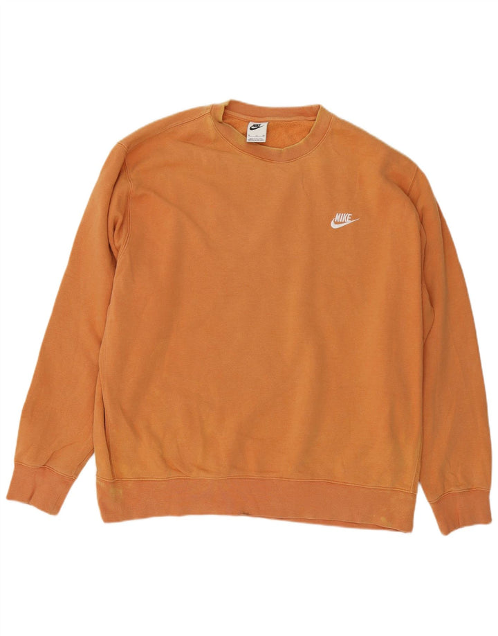 Felpa Nike Uomo Maglione XL Arancione Cotone