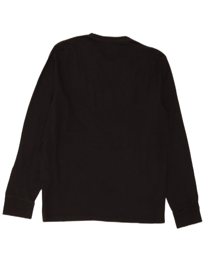 Levi's Top grafico da uomo a maniche lunghe in cotone nero medio