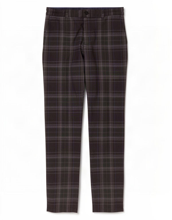 Pantaloni chino slim da uomo Zara EU 38 Small W30 L28 poliestere a quadri neri