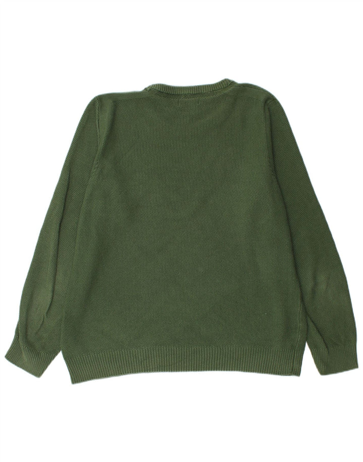 MISTRAL Maglione da uomo girocollo grande in cotone verde