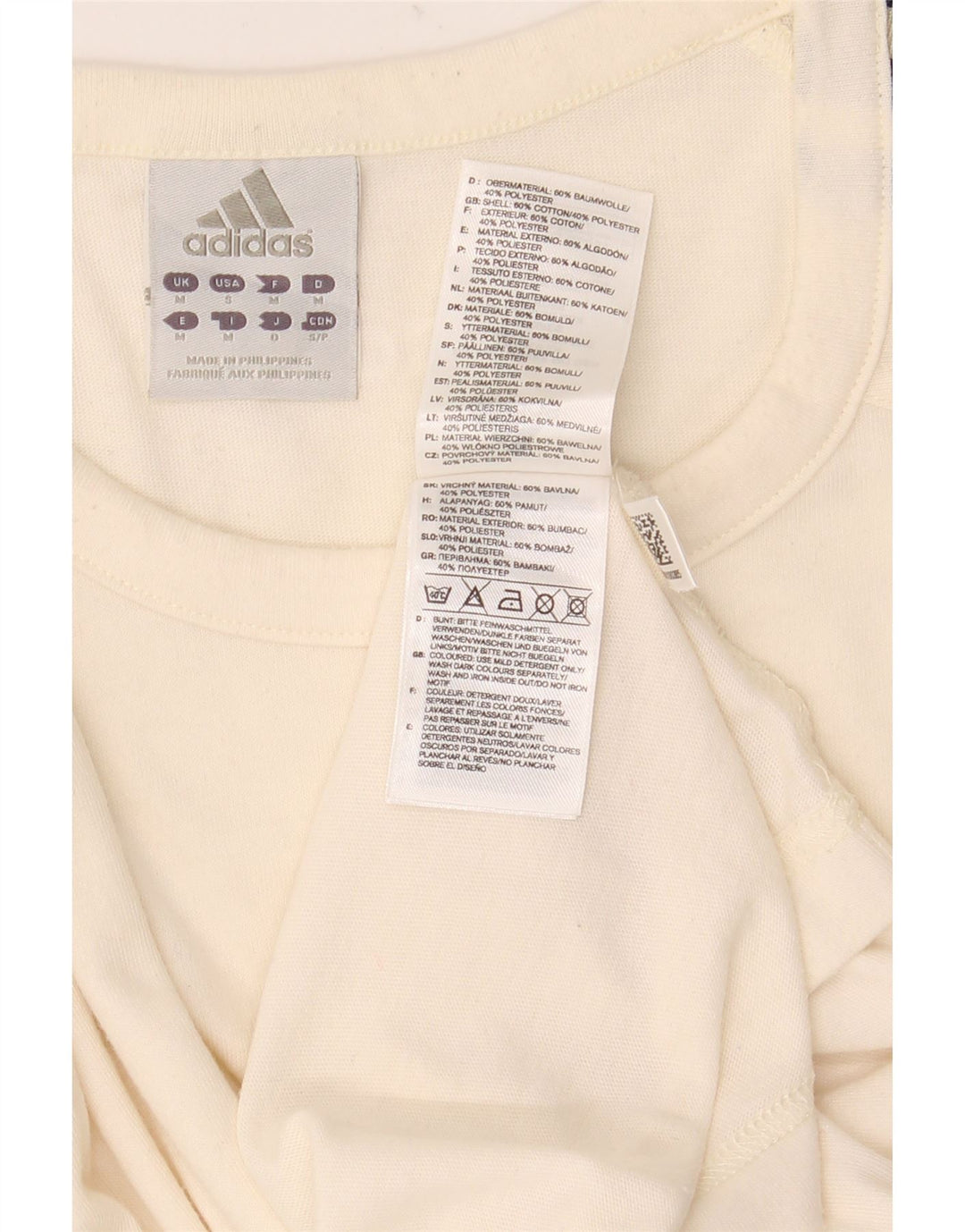 T-shirt grafica da uomo Adidas Top in cotone bianco medio
