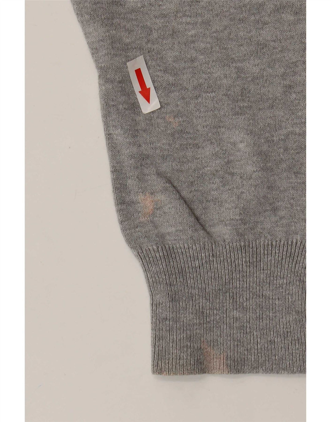 Maglione maglione con scollo a V da donna Marks & Spencer UK 10 piccolo cotone grigio
