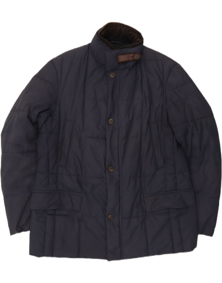 Giacca imbottita da uomo Barbour UK 42 XL poliestere blu navy