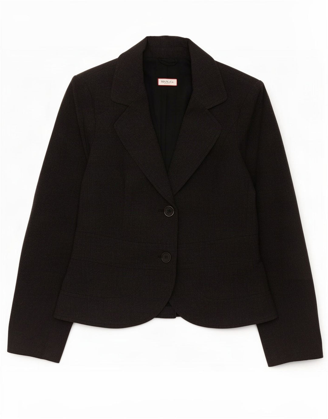 Giacca blazer a 2 bottoni da donna Max & Co. UK 12 Lana grigio medio