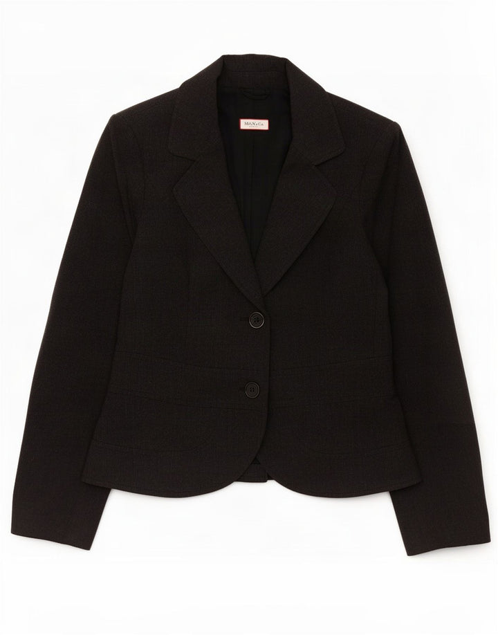 Giacca blazer a 2 bottoni da donna Max & Co. UK 12 Lana grigio medio